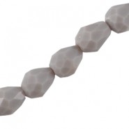 Top Facett Perlen tropfenform 7x5mm Gray